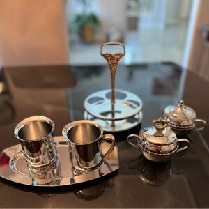 vintage drink dish set